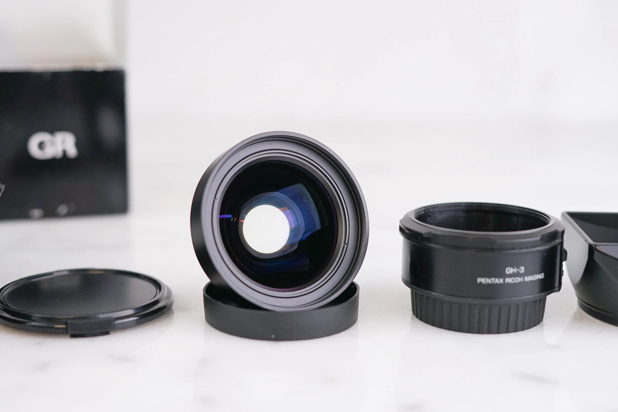 Ricoh GR / GRII .75x Wide Converter Lens GW-3 with Hood, and Ricoh GR / GRII .75x Wide Converter Lens GW-3 with Hood, and